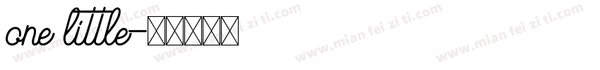 one little字体转换